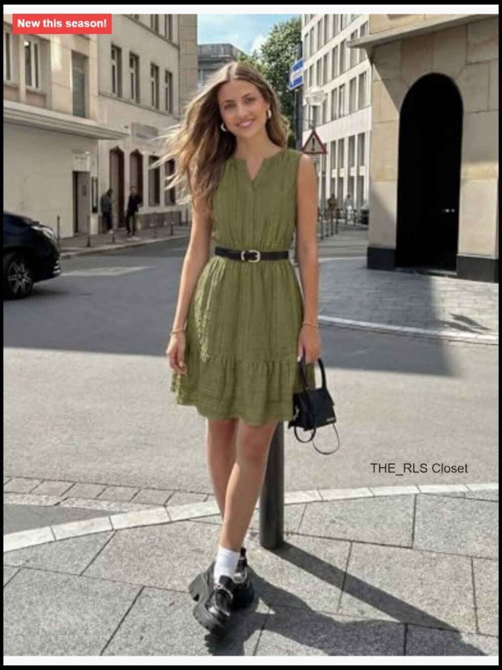 Women's Summer Mini Sundress Sleeveless V Neck Flowy A Line Dress with Pockets - Picture 2 of 7